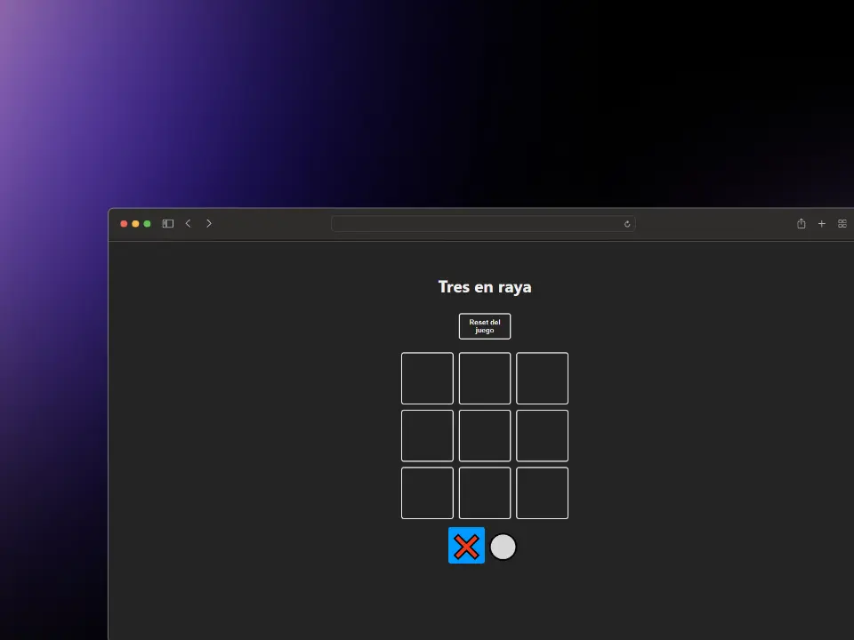 Imagen del proyecto: Tres en raya - Juego para el manejo de estados